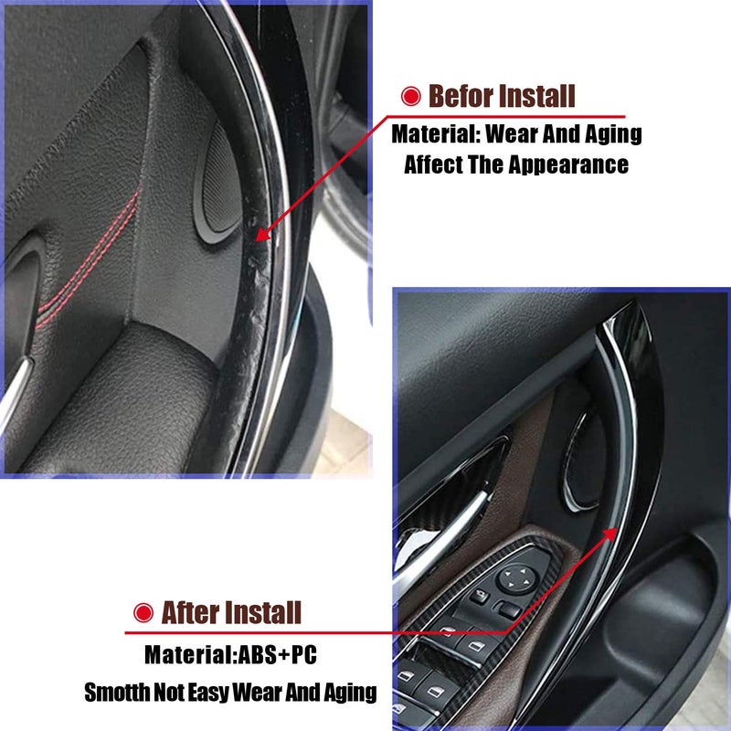 FEXON 2PCS Door Pull Handle Covers Replacement for BMW 3 4 Series Driver & Passenger Side F30 F35 320i 320Li 328i 328Li 335i 335Li 428i, 435i F32/F36 - Image 3